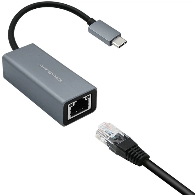 Мережевий адаптер Qoltec USB-С 3.1 - RJ-45 Grey (5901878503523) - зображення 3