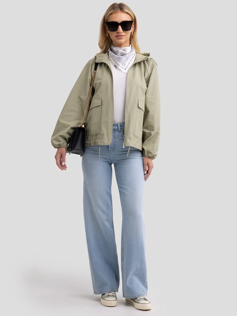 Kurtka wiatrówka damska z kapturem Big Star Norrika 300 2XL Zielona (5900714837440) - obraz 3