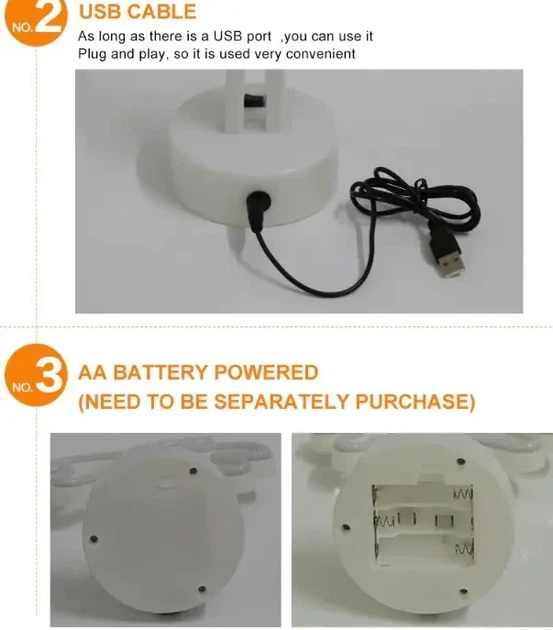 Неоновий світлодіодний нічник для інтер'єру Decoration Lamp Привид USB/3хАА Привид 32см | Настільне світло - изображение 4