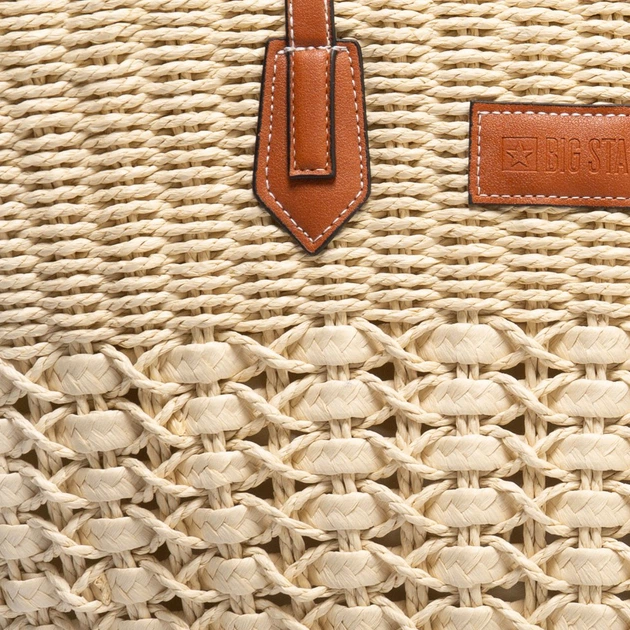 Torebka shopper damska pleciona duża Big Star Signa 801 Beżowa (5900714850494) - obraz 3