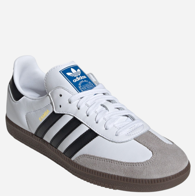 Чоловічі кеди низькі adidas Samba B75806 38.5 (5.5UK) Білі/Чорні/Сірі (4059809047156) - зображення 3