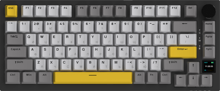 Клавиатура беспроводная Ajazz AK820 Pro Gift Switch Black RGB (AK820PRO-G-BGY) - изображение 2