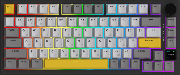 Клавиатура беспроводная Ajazz AK820 Pro Gift Switch Black RGB (AK820PRO-G-BGY) - изображение 1