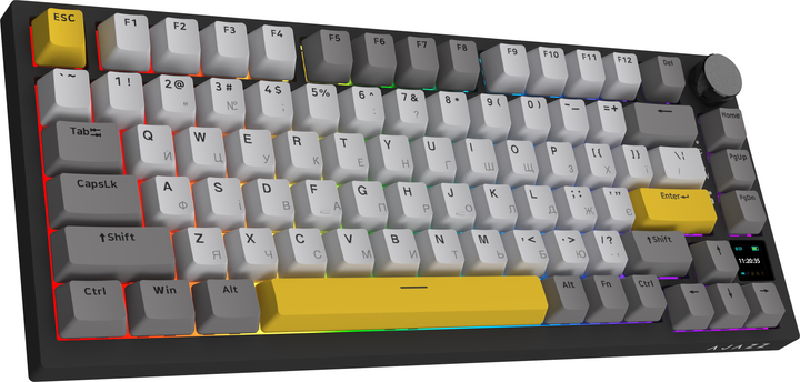 Клавиатура беспроводная Ajazz AK820 Pro Gift Switch Black RGB (AK820PRO-G-BGY) - изображение 4
