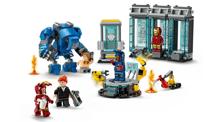 Конструктор LEGO Super Heroes Marvel Iron Man's Laboratory: Hall of Armor 384 елементів (76315) - зображення 8
