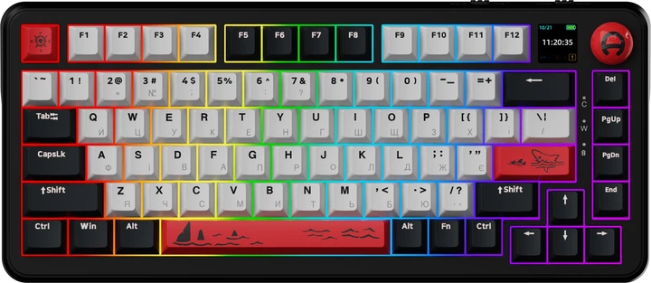 Клавиатура беспроводная Ajazz AK820 MAX PLUS Avocado Switch Black