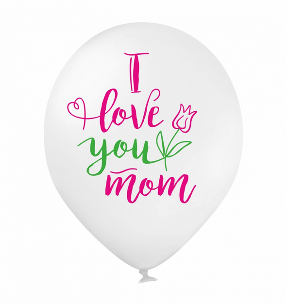 Воздушный Шар С Надписью І love you mom Поштучно - Фото 1 Воздушный Шар С Надписью І love you mom Поштучно - изображение 1