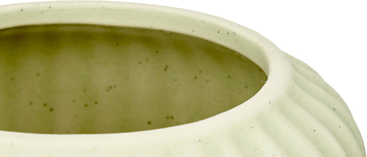 Wazon Giftdecor ryflowany ceramiczny zielony 25 cm (8430852942371) - obraz 3