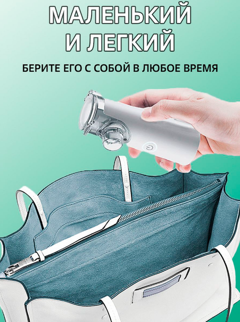 Меш-небулайзер JSL-W301 ультразвуковой для детей и взрослых Mesh Nebulizer 100 KHZ портативный белый - изображение 8