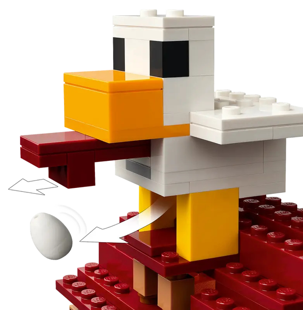 Zestaw klocków LEGO Minecraft The Ghast Balloon Village Attack 555 elementów (21273) - obraz 7