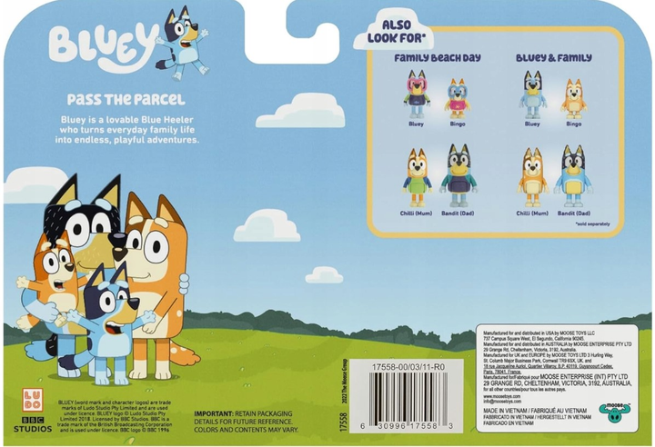 Zestaw figurek Moose Bluey Pass the Parcel (0630996175583) - obraz 4