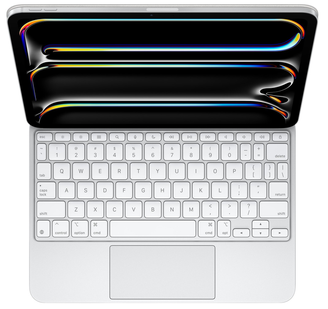 Etui z klawiaturą Magic Keyboard do Apple iPad Pro 11 (M4) US English White (MWR03LB/A) - obraz 3