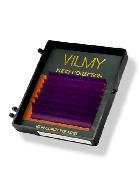 Вії Vilmy Klipky Mix 8 ліній фіолетові L 0.10, 7-14 мм - Фото 2 Вії Vilmy Klipky Mix 8 ліній фіолетові L 0.10, 7-14 мм - зображення 2