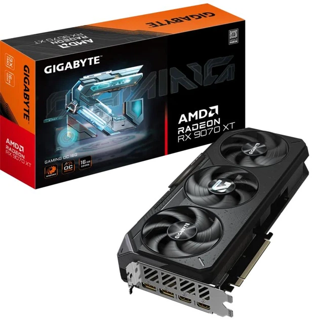 Видеокарта Gigabyte PCI-Ex Radeon RX 9070 XT Gaming OC 16G 16GB