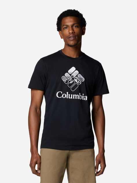 Акція на Футболка бавовняна довга чоловіча Columbia Rapid Ridge™ Graphic 1888811CLB-001 2XL Чорна від Rozetka