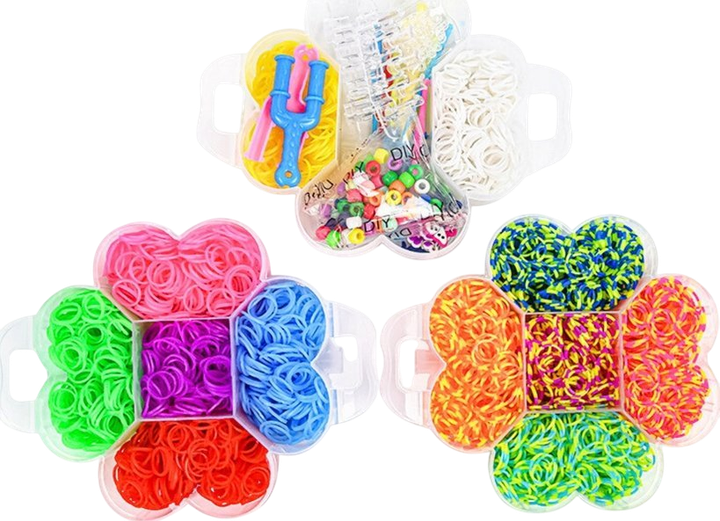 Zestaw gumek do tworzenia bransoletek LeanToys DIY 4500 elementów (5905991023432) - obraz 3
