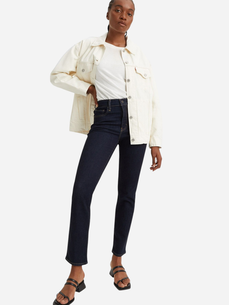 Jeansy slim fit damskie z wysokim stanem Levi's 18883-0227 27-30 Granatowe - obraz 3