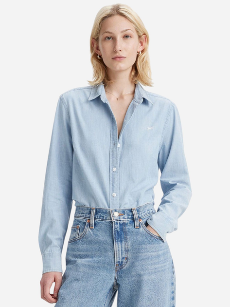 Сорочка бавовняна жіноча Levi's 34574-0043 L Блакитна (5401157468845) - зображення 1