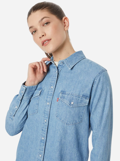 Koszula damska jeansowa Levi's 16786-0018 L Błękitna - obraz 4