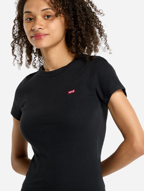 Koszulka damska bawełniana Levi's Essential Hm Ss 000KK-0001 S Czarna (5401157287132) - obraz 3