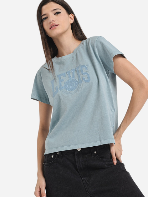 Koszulka damska bawełniana Levi's A8804-0030 M Błękitna - obraz 1