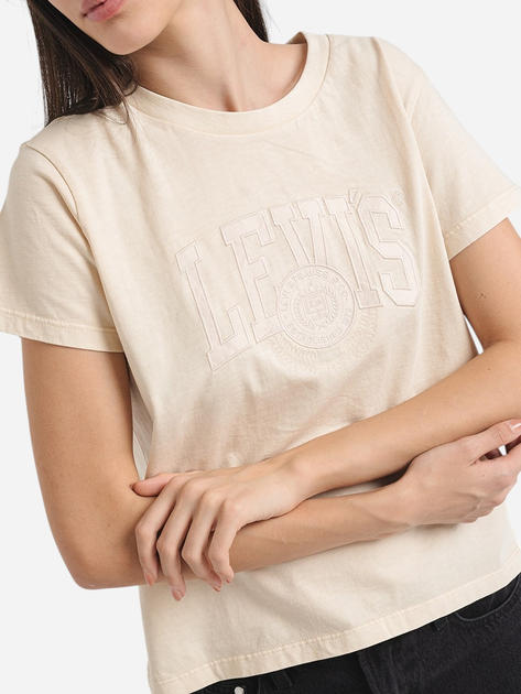 Футболка бавовняна жіноча Levi's A8804-0029 M Бежева (5401157561645) - зображення 6