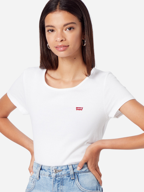 Zestaw koszulek damskich bawełnianych Levi's 74856-0015 S 2 szt Biały - obraz 2
