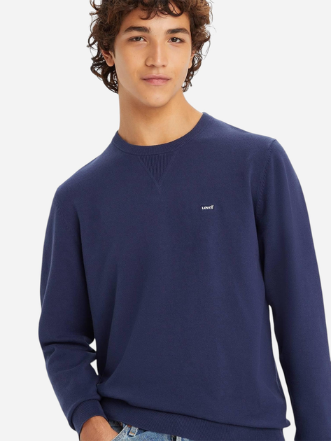 Sweter męski z bawełny Levi's A7207-0002 L Niebieski - obraz 3