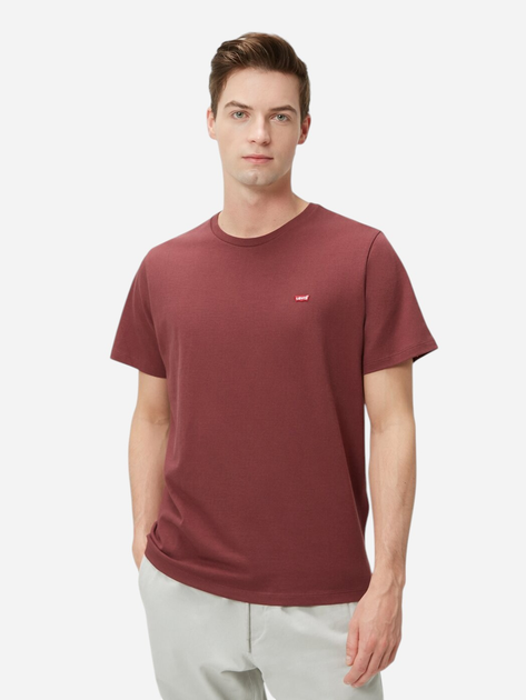 Футболка бавовняна довга чоловіча Levi's 56605-0199 M Бордова (5401128993833) - зображення 1