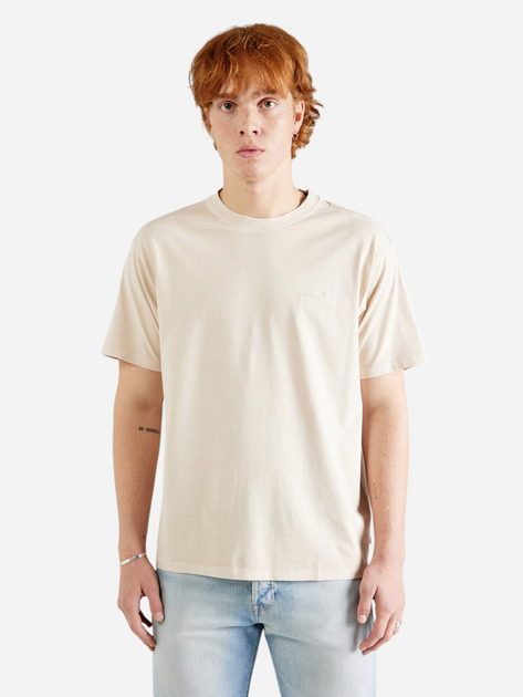 Футболка бавовняна довга чоловіча Levi's A0637-0093 L Бежева (5401128655328) - зображення 1