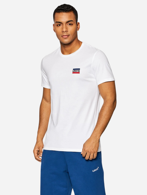 Zestaw koszulek męskich bawełnianych Levi's 79681-0015 L 2 szt Biały/Granatowy - obraz 2