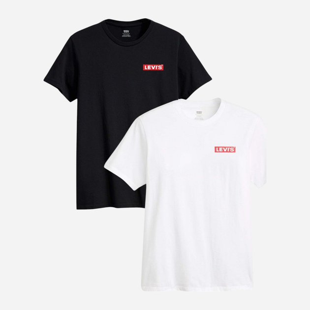 Zestaw koszulek męskich bawełnianych Levi's 79681-0040 XL 2 szt Biały/Czarny - obraz 1
