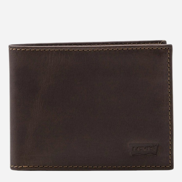 Портмоне чоловіче шкіряне для карток Levi's 37541-0282 Коричневе (7613417744776) - зображення 1