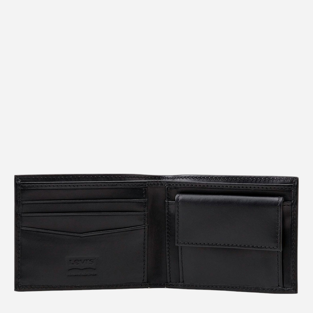 Портмоне чоловіче шкіряне для карток Levi's 37541-0282 Чорне (7613417744783) - зображення 3