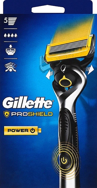Станок для гоління чоловічий (бритва) Gillette Fusion ProShield POWER на батарейці з 1 касетою (1103886) - зображення 2