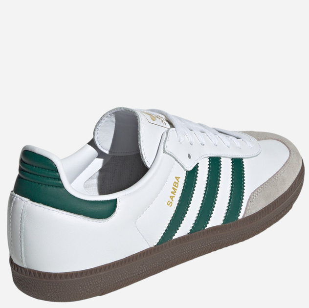 Sneakersy damskie do kostki adidas Samba JH8797 38 (5UK) Białe/Zielone/Szare - obraz 4