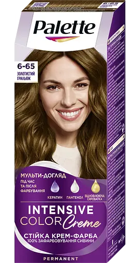 Краска для волос Palette 6-65 Золотой грильяж (W5) - Фото 1 Краска для волос Palette 6-65 Золотой грильяж (W5) - изображение 1