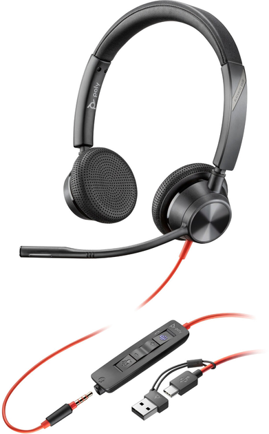 Навушники Poly BlackWire C3325 USB-C HS Stereo + 3.5 mm Plug + USB-C / A Adapter від Rozetka на платформі USKIDKA Акція на Навушники Poly BlackWire C3325 USB-C HS Stereo + 3.5 mm Plug + USB-C / A Adapter від Rozetka