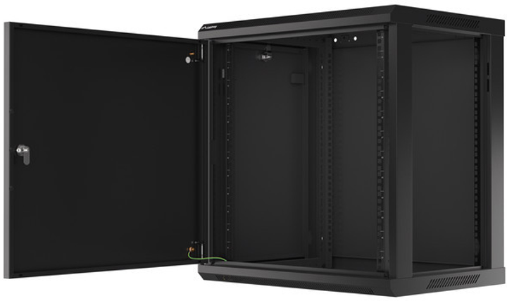 Szafka wisząca rack Lanberg 19" 12U 600x450 RAL9004 (WF01-6412-00B) - obraz 8