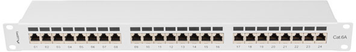 Patch panel Lanberg 24 port 1U 19" Cat.6A RAL7035 (PPSA-1024-S) - obraz 4