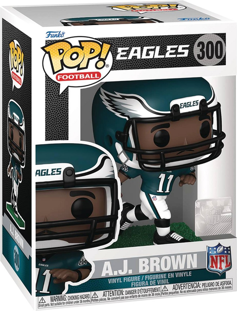 Figurka Funko Pop! NFL Eagles AJ Brown Green and White Uniform 83912 (889698839129) - obraz 1