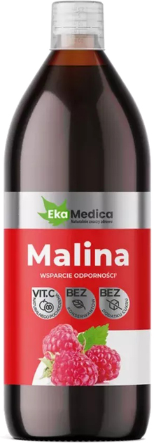 Skoncentrowany sok EkaMedica Malina 1000 ml (5904213000992) - obraz 1