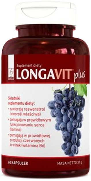 Suplement diety AZ Medica Longavit Plus 60 kapsułek (5903560621720) - obraz 1