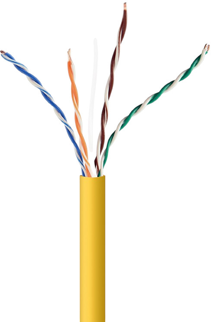 Kabel Cablexpert UTP Cat5e CCA 305 m Yellow (UPC-5004E-SOL-Y) - obraz 1