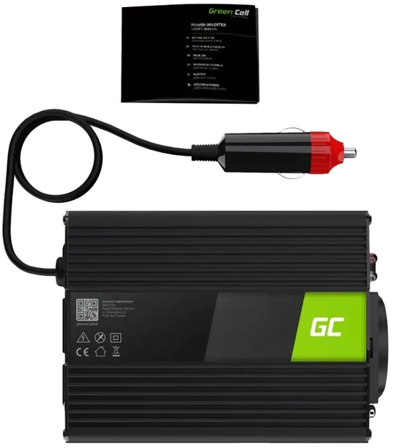 Falownik Greencell 24V to 230V 150W/300W Black (5907813966873) - obraz 5