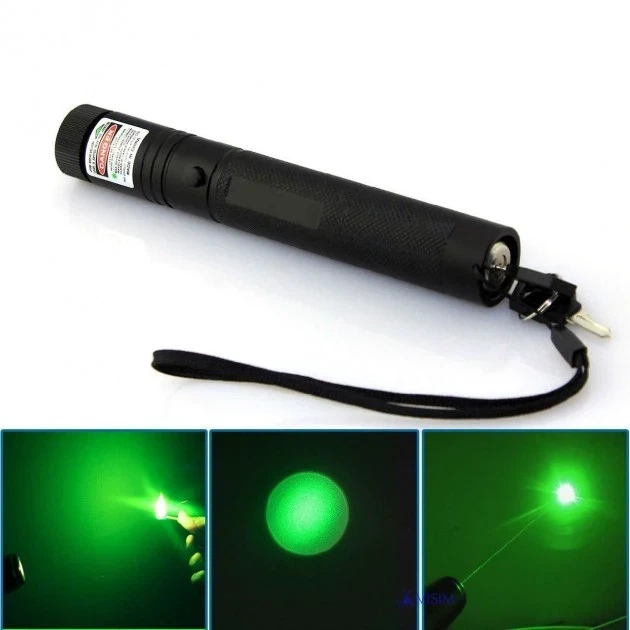 Зелена лазерна указка з ключами, лазер 303 1000mW Laser pointer, потужна лазерна указка - зображення 4