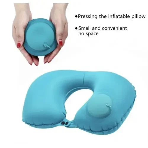 Дорожная надувная подушка-подголовник на шею TRAVEL NECK PILLOW - изображение 2