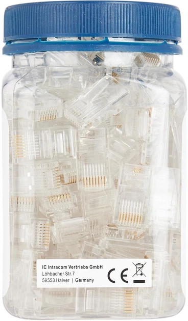 Złącze Intellinet RJ-45 Cat5e UTP 100 szt Transparent (766623502399) - obraz 4