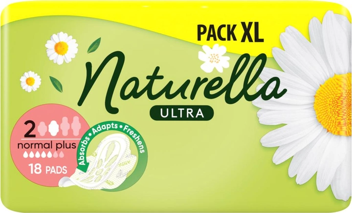 Гигиенические прокладки Naturella Ultra Normal Plus, 18 шт (5 капель) - Фото 1 Гигиенические прокладки Naturella Ultra Normal Plus, 18 шт (5 капель) - изображение 1