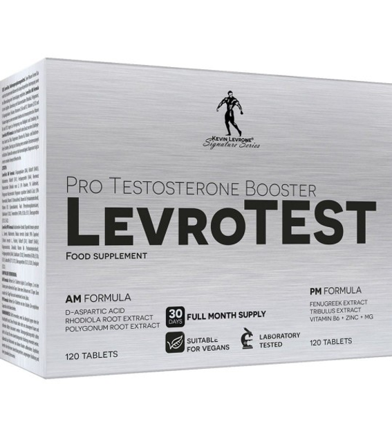 Booster testosteronu Kevin Levrone Levrotest Am Pm 120+120 kapsułek (5903719237260) - obraz 4